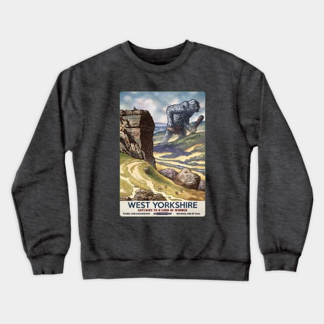 West Yorkshire Giant Crewneck Sweatshirt by ChetArt